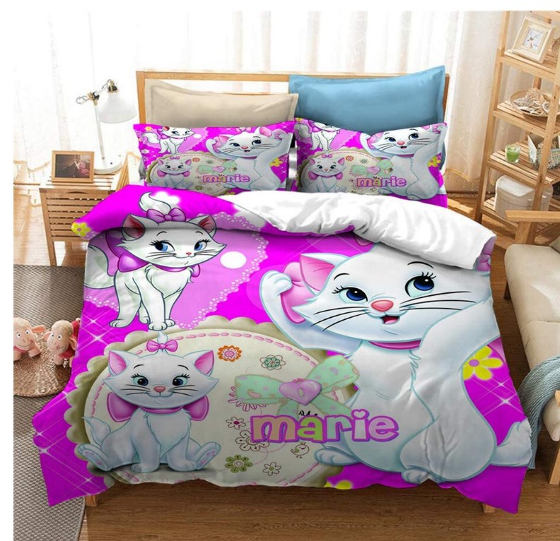 Cat print bed sheet