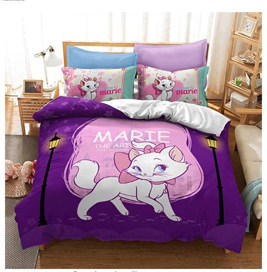 Cat print bed sheet